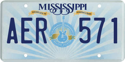 MS license plate AER571