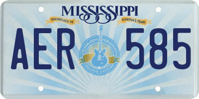 MS license plate AER585