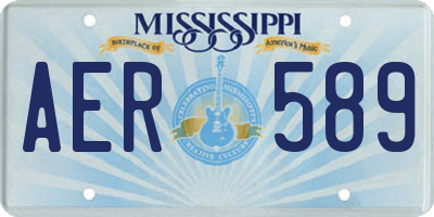 MS license plate AER589