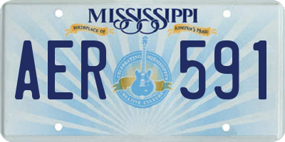MS license plate AER591