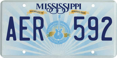 MS license plate AER592