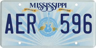 MS license plate AER596