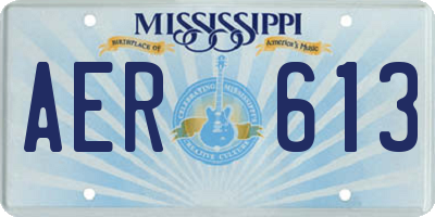 MS license plate AER613