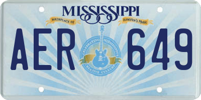MS license plate AER649