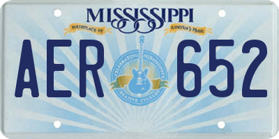 MS license plate AER652