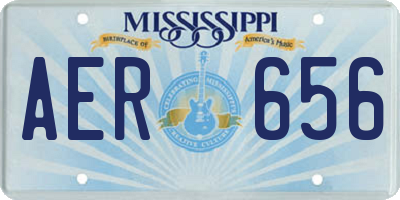 MS license plate AER656