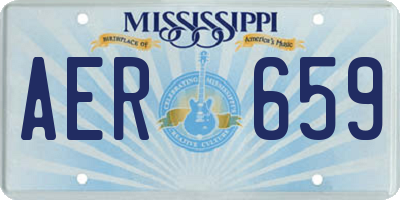 MS license plate AER659