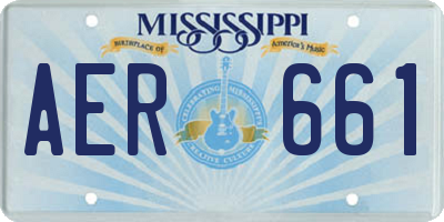 MS license plate AER661