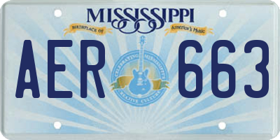 MS license plate AER663