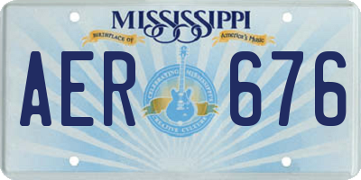 MS license plate AER676