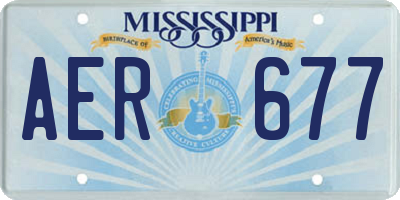 MS license plate AER677