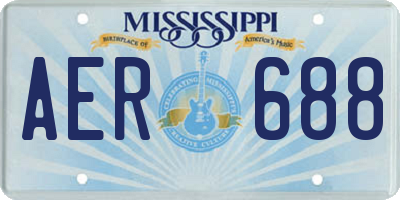 MS license plate AER688