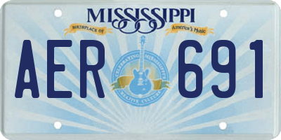 MS license plate AER691