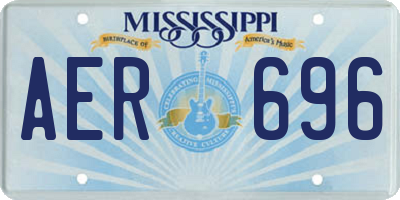 MS license plate AER696