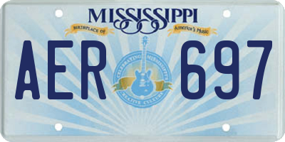 MS license plate AER697
