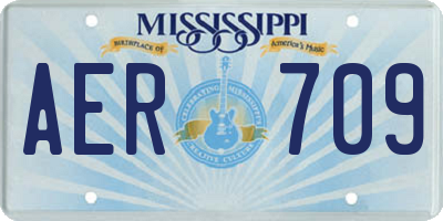 MS license plate AER709