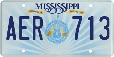 MS license plate AER713