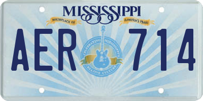MS license plate AER714