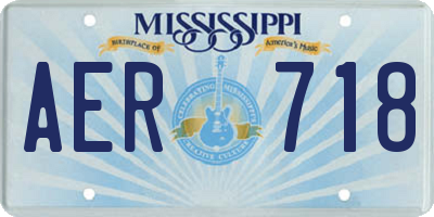 MS license plate AER718
