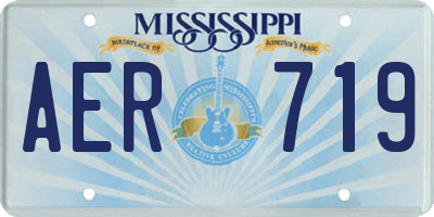 MS license plate AER719