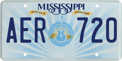 MS license plate AER720
