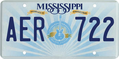 MS license plate AER722