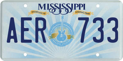 MS license plate AER733