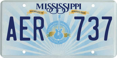 MS license plate AER737