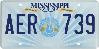 MS license plate AER739
