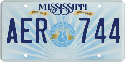 MS license plate AER744