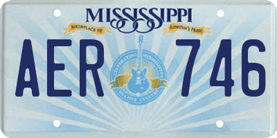 MS license plate AER746