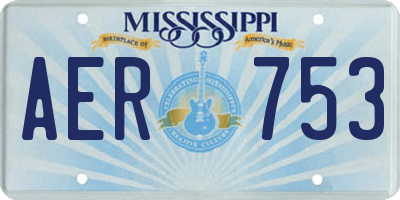 MS license plate AER753