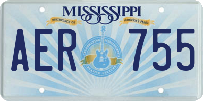 MS license plate AER755