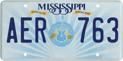 MS license plate AER763