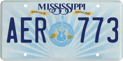 MS license plate AER773