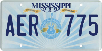 MS license plate AER775