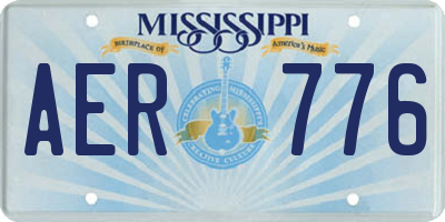 MS license plate AER776