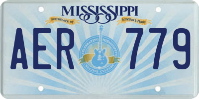 MS license plate AER779