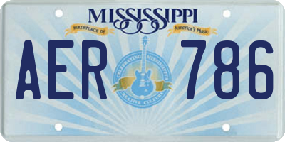 MS license plate AER786