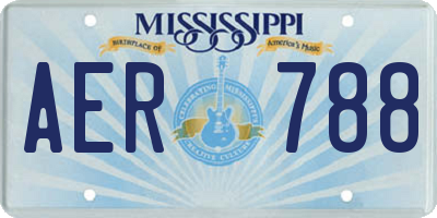MS license plate AER788
