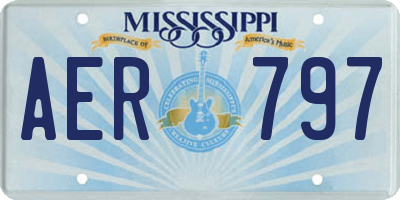 MS license plate AER797