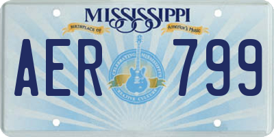 MS license plate AER799