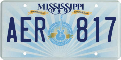 MS license plate AER817