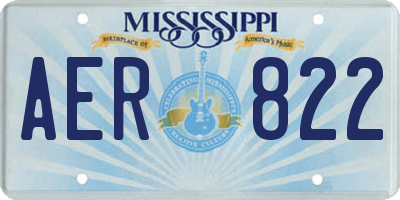 MS license plate AER822