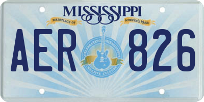MS license plate AER826