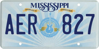 MS license plate AER827