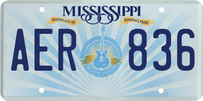 MS license plate AER836