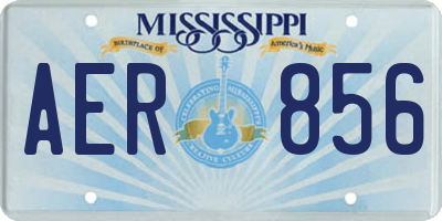 MS license plate AER856