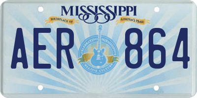 MS license plate AER864