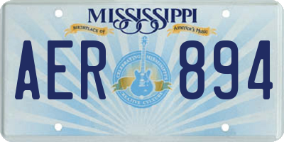 MS license plate AER894